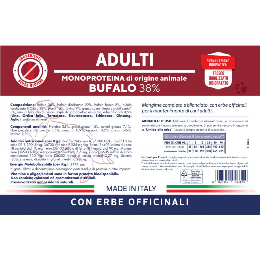 Vet Line Crocchette Cane con Bufalo - 12,5 Kg Vet Line Crocchette Cane con Bufalo - 12,5 Kg
